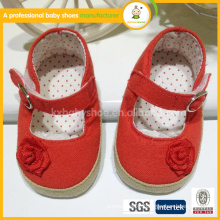 2015 new cheap direct selling handmade pretty cotton fabric Lace Baby moccasin Shoes for girl